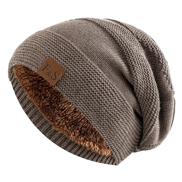 Uniseks gebreide muts, beanie, wintermuts met zachte binnenvoering