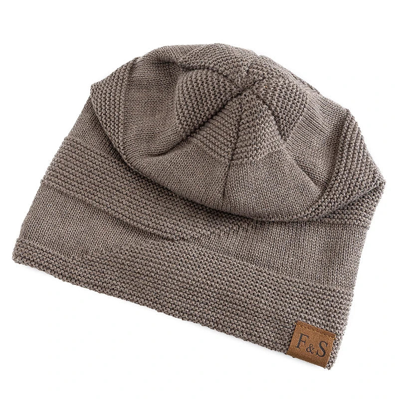 Unisex Strickmütze Beanie Wintermütze mit weichem Innenfutter