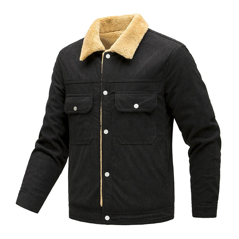 Herren Cordjacke mit Teddyfutter und Kragen, diverse Farben
