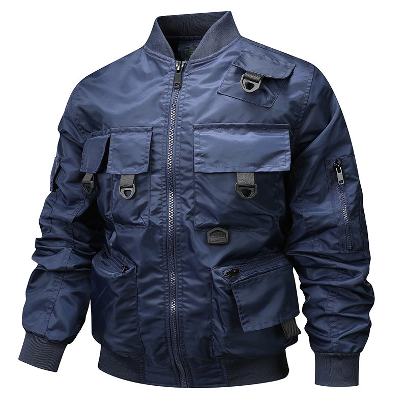 Herren Bomberjacke mit zahlreichen Utility-Taschen und Reißverschluss