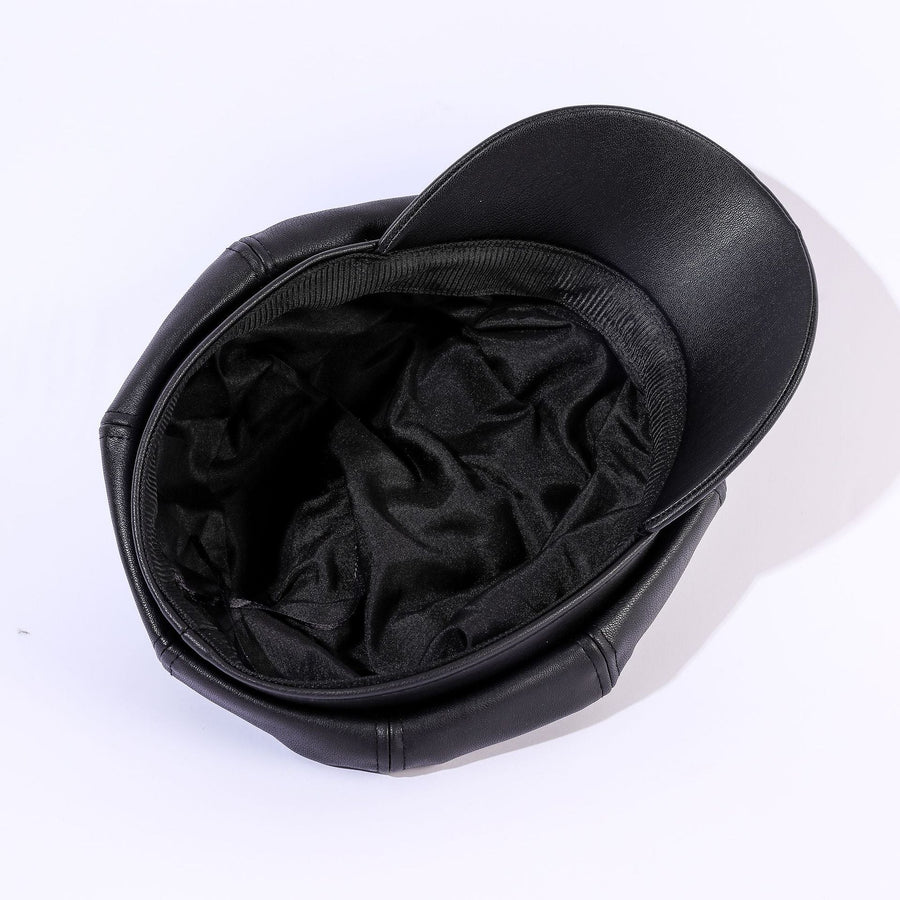 Uniseks bakerboypet, klepstijl, in lederlook