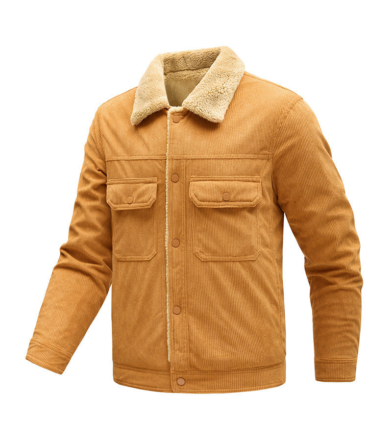 Herren Cordjacke mit Teddyfutter und Kragen, diverse Farben
