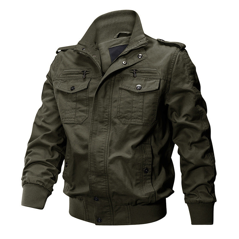 Herenbomberjacke met opstaande kraag, rits en meerdere zakken