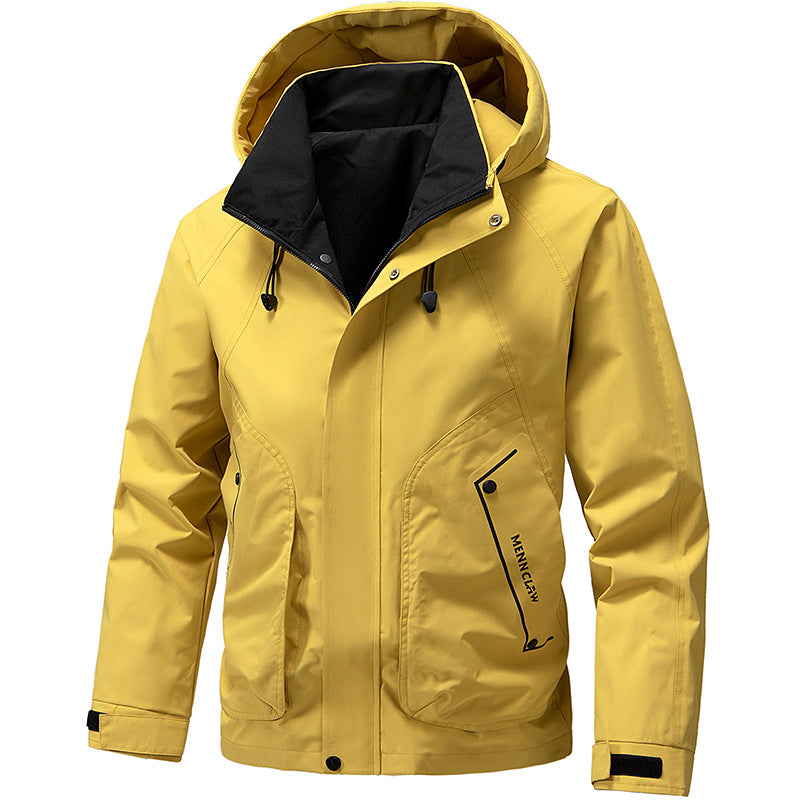 Heren outdoorjack met capuchon - winddicht licht overgangsjack
