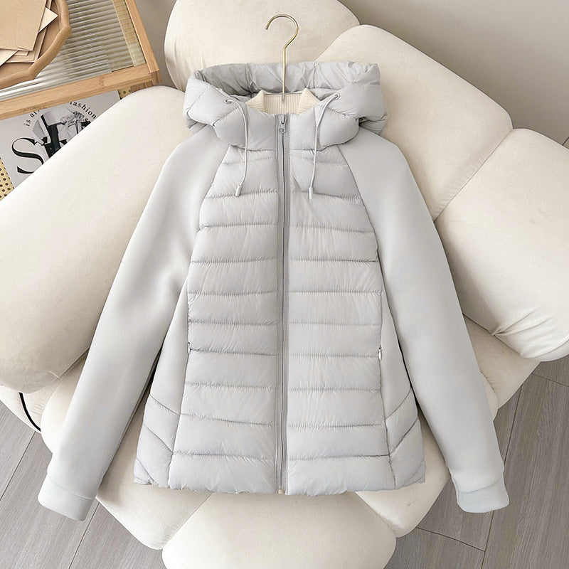 Gesteppte Damen Jacke mit Kapuze und langen Ärmeln