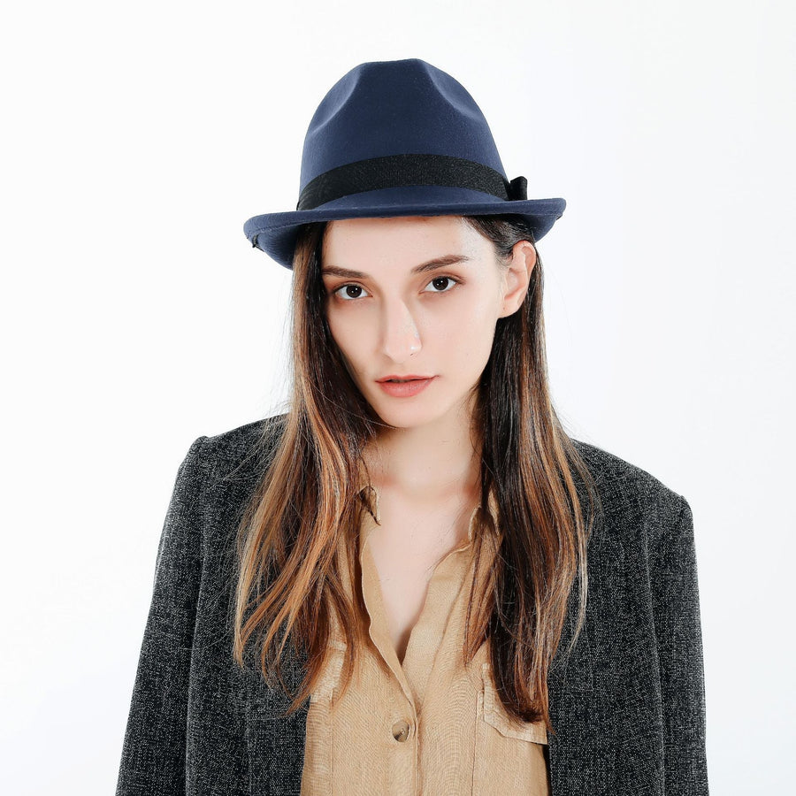 Unisex Fedora Hut mit Band – Verschiedene Farben
