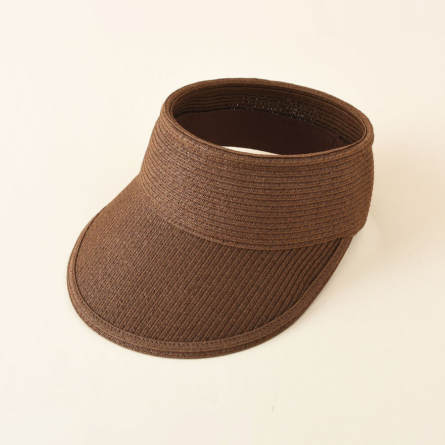 Sonnenblende Stroh Optik Visor Cap in verschiedenen Farben