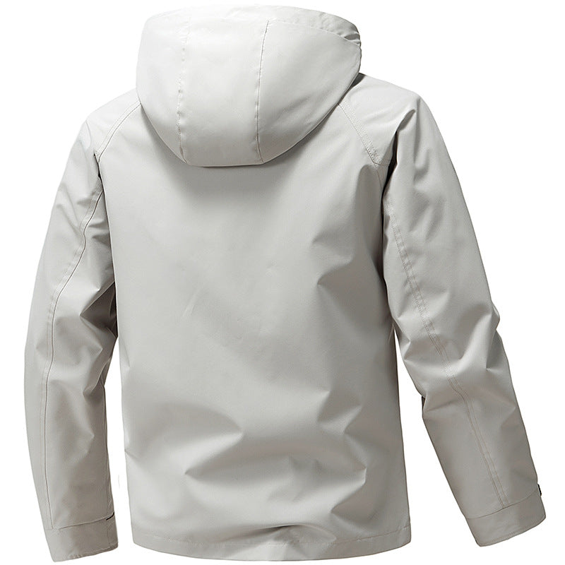 Heren outdoorjack met capuchon - winddicht licht overgangsjack