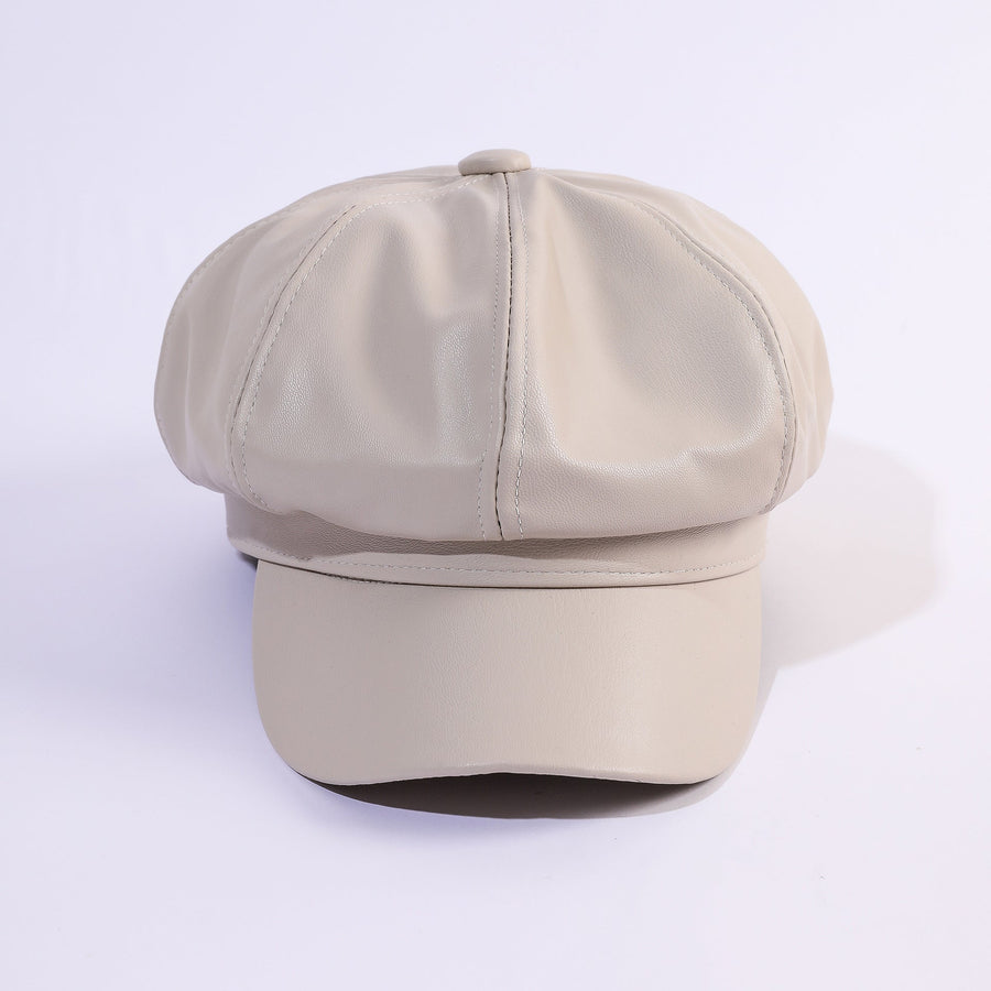 Uniseks bakerboypet, klepstijl, in lederlook