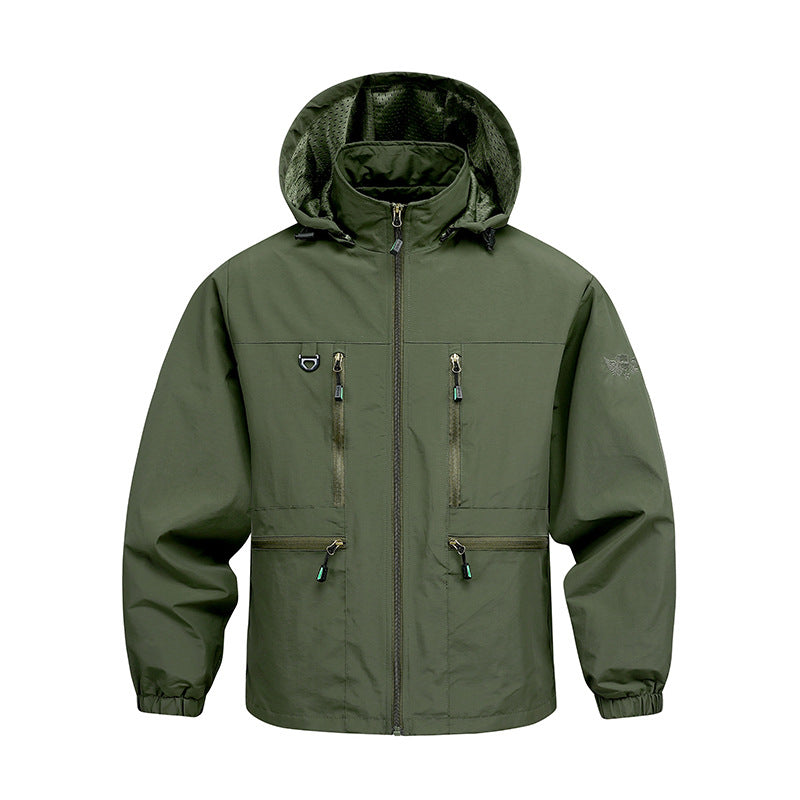 Unisex Leichte Outdoor Jacke mit Kapuze – Wetterfest & Atmungsaktiv
