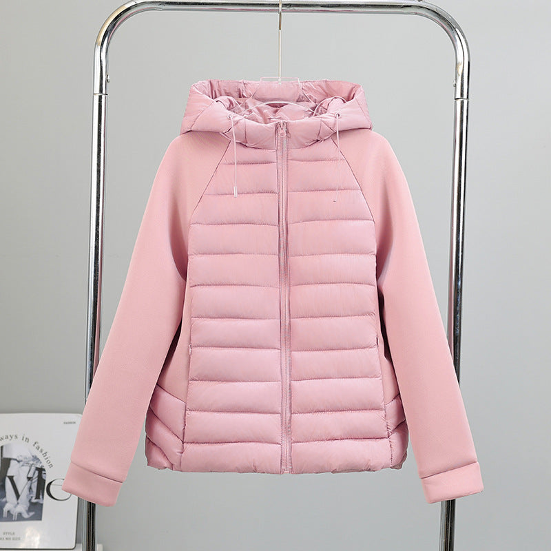 Gesteppte Damen Jacke mit Kapuze und langen Ärmeln