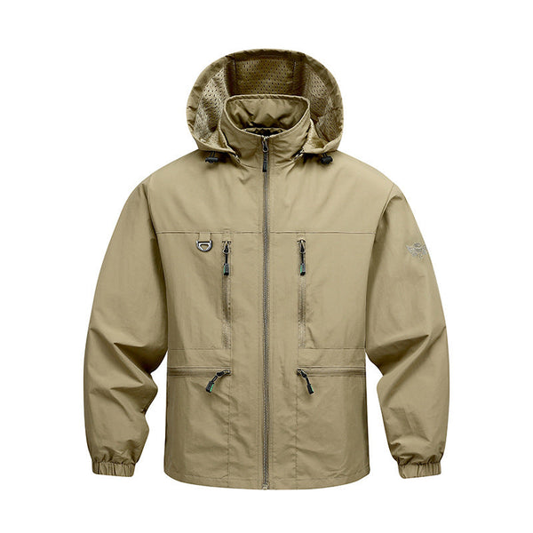 Unisex Leichte Outdoor Jacke mit Kapuze – Wetterfest & Atmungsaktiv