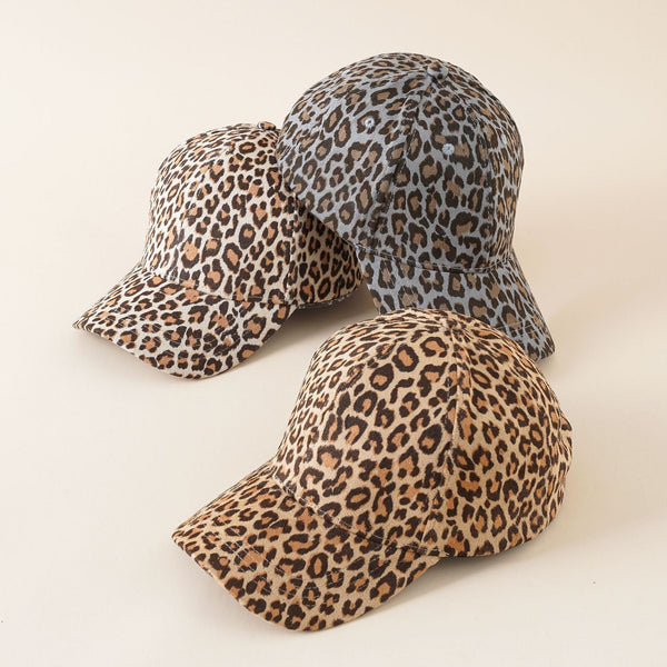 Baseballpet met luipaardpatroon, verstelbaar, dierenprint