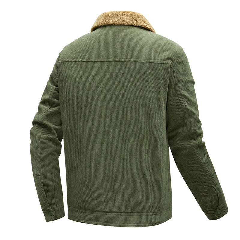 Herren Cordjacke mit Teddyfutter und Kragen, diverse Farben