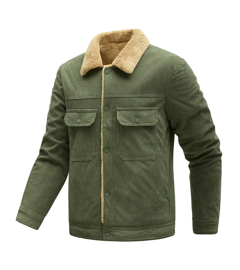 Herren Cordjacke mit Teddyfutter und Kragen, diverse Farben