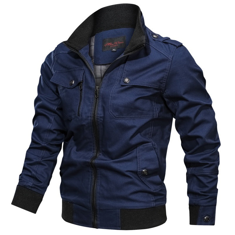 Herenbomberjacke met opstaande kraag, rits en meerdere zakken