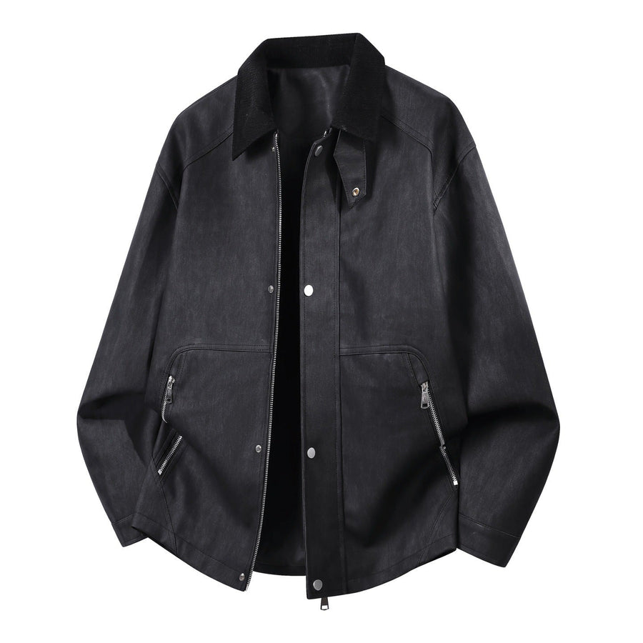 Uniseks workerjacke met ritssluiting, kraag en zakken