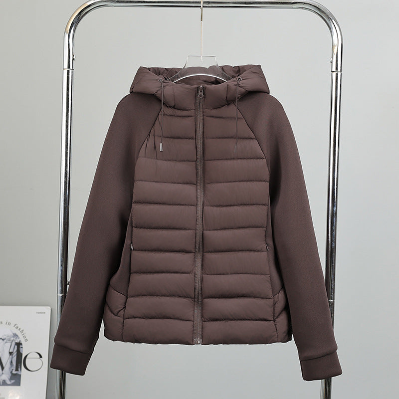 Gesteppte Damen Jacke mit Kapuze und langen Ärmeln