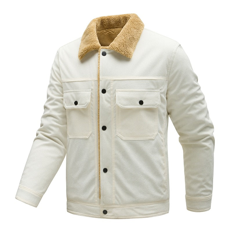 Herren Cordjacke mit Teddyfutter und Kragen, diverse Farben