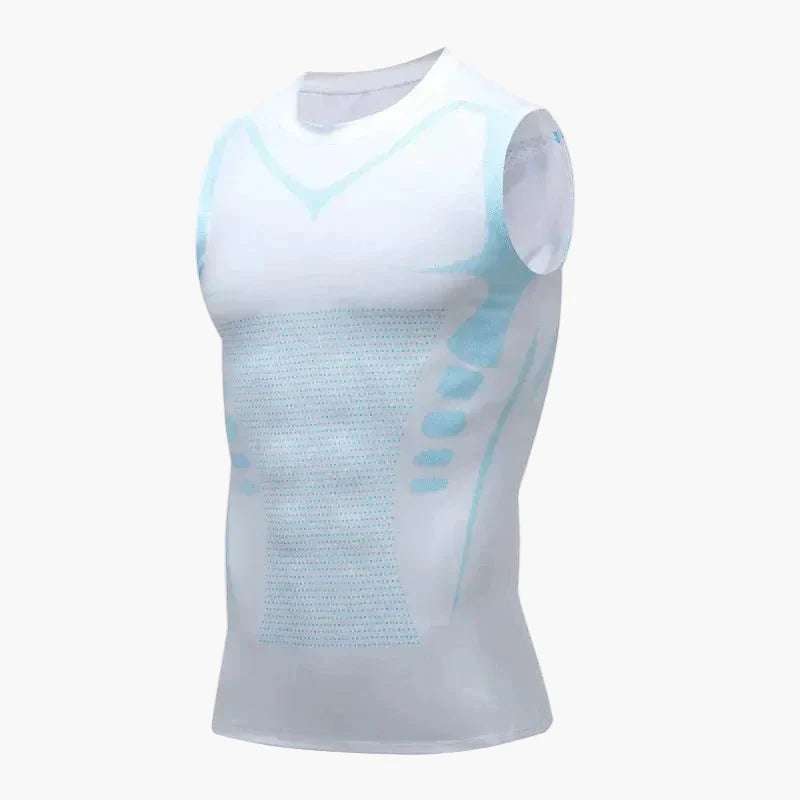 Herren Kompressions-Tanktop für Sport und Körperformung – Figurformende Funktionswäsche mit Ionic-Ice Technologie