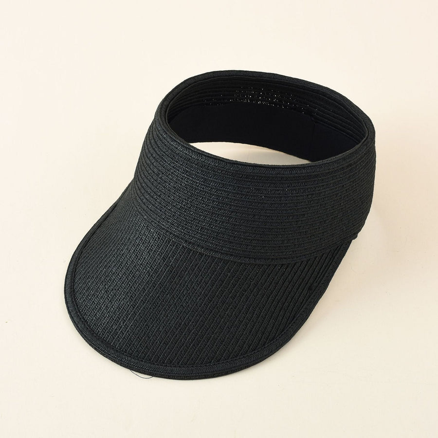 Sonnenblende Stroh Optik Visor Cap in verschiedenen Farben