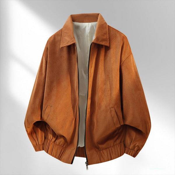 Übergangsjacke mit Kragen Reißverschluss und Gummibund an Ärmeln und Saum