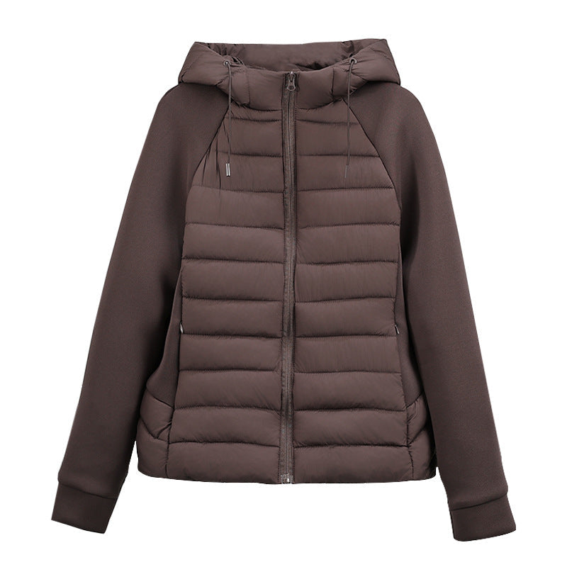 Gesteppte Damen Jacke mit Kapuze und langen Ärmeln