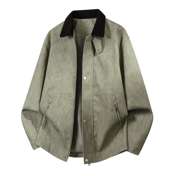 Unisex Worker Jacke mit Reißverschluss, Kragen und Taschen