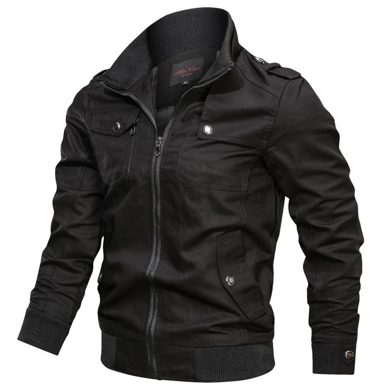 Herenbomberjacke met opstaande kraag, rits en meerdere zakken