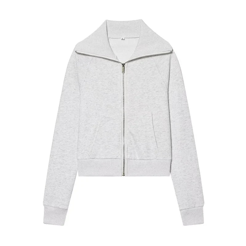 Damen Sportlicher Hoodie mit Reißverschluss & Flare Hose Set