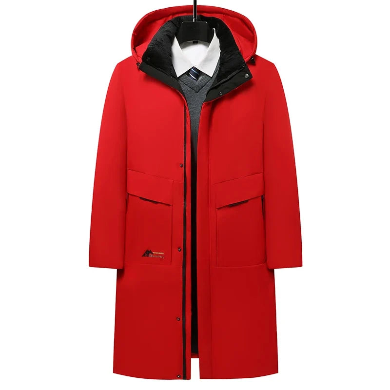 Herren Winterparka mit Kapuze - Lang Schnitt