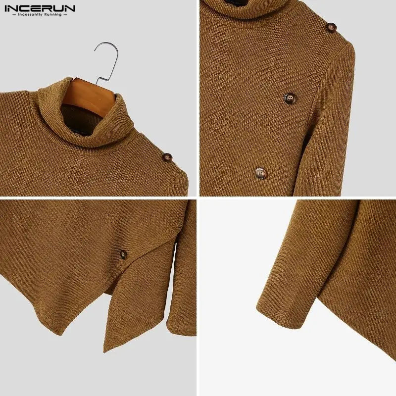 Herencoltrui met asymmetrische zoom, bruin en geribd