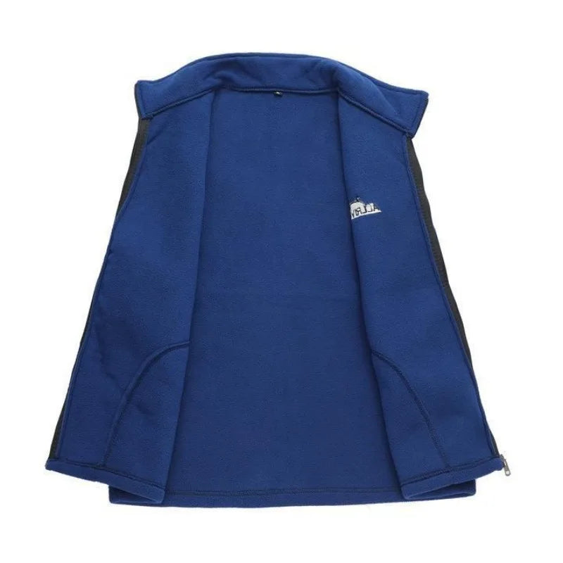 Fleece Weste mit Reißverschluss Stehkragen und Taschen Herren