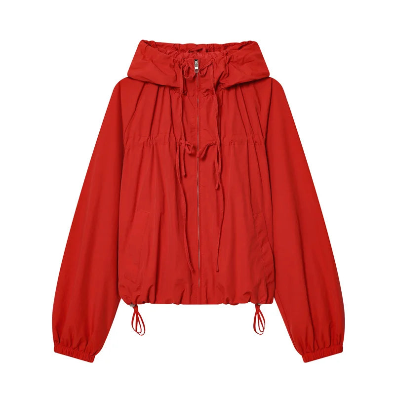 Kurze Damen Windjacke mit Kapuze – Leicht & Lässig