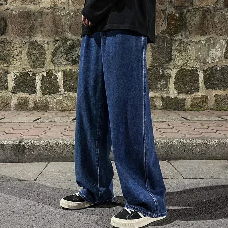 Loose Fit Jeans Herren Weites Bein Lässige Freizeithose Straight Leg