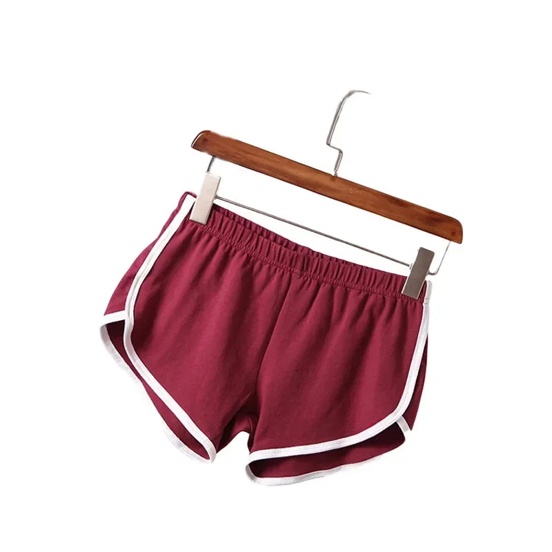 Sportshorts voor dames met witte zoom