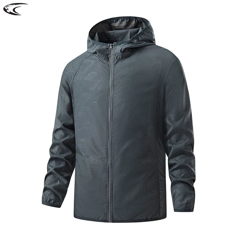 Unisex Leichte Kapuzenjacke Windbreaker mit Reißverschluss