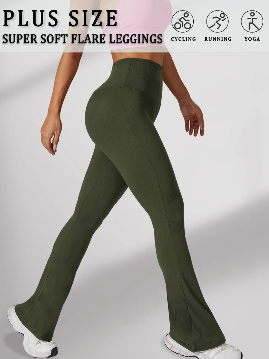 Flared yogalegging voor dames met hoge taille