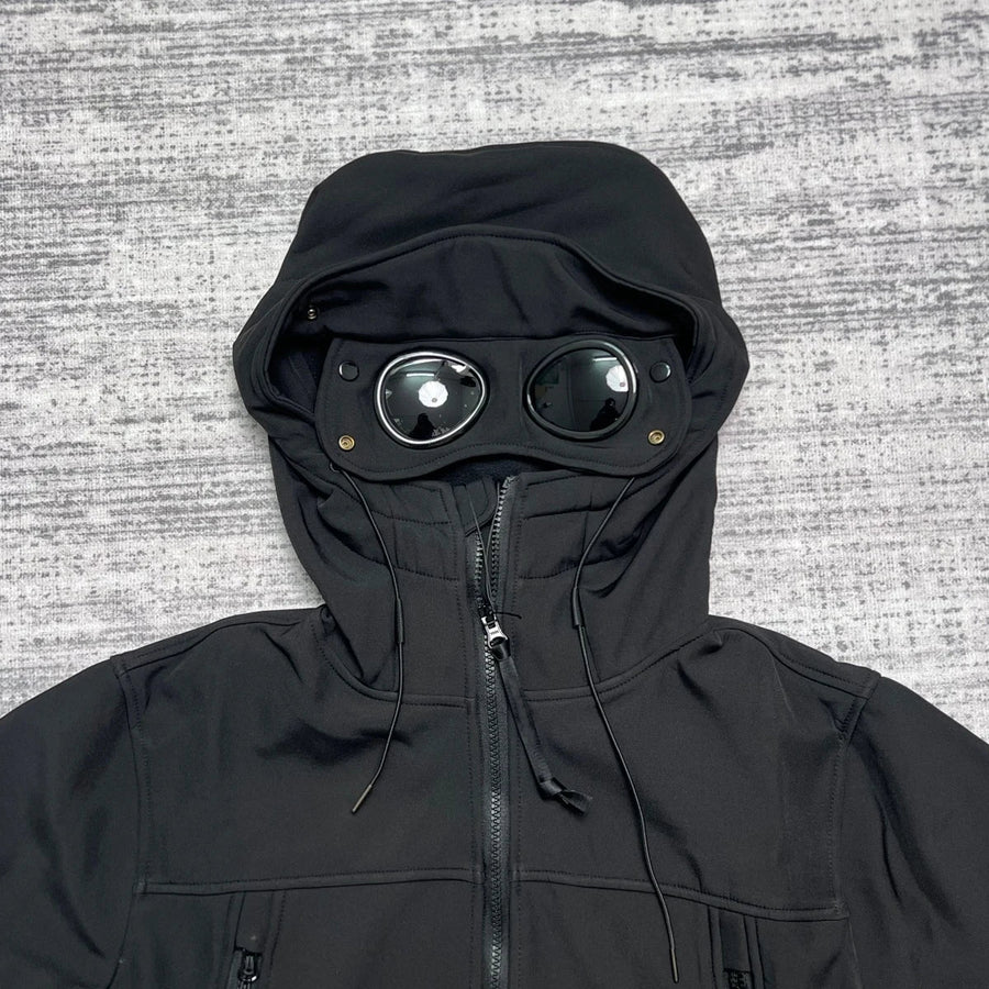 Unisex Kapuzenjacke mit Goggle-Details, Reißverschlusstaschen und durchgehendem Reißverschluss