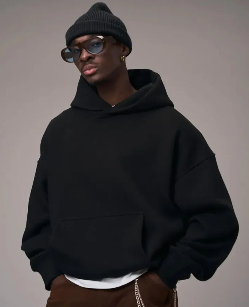Unisex oversized hoodie met capuchon en kangoeroezak
