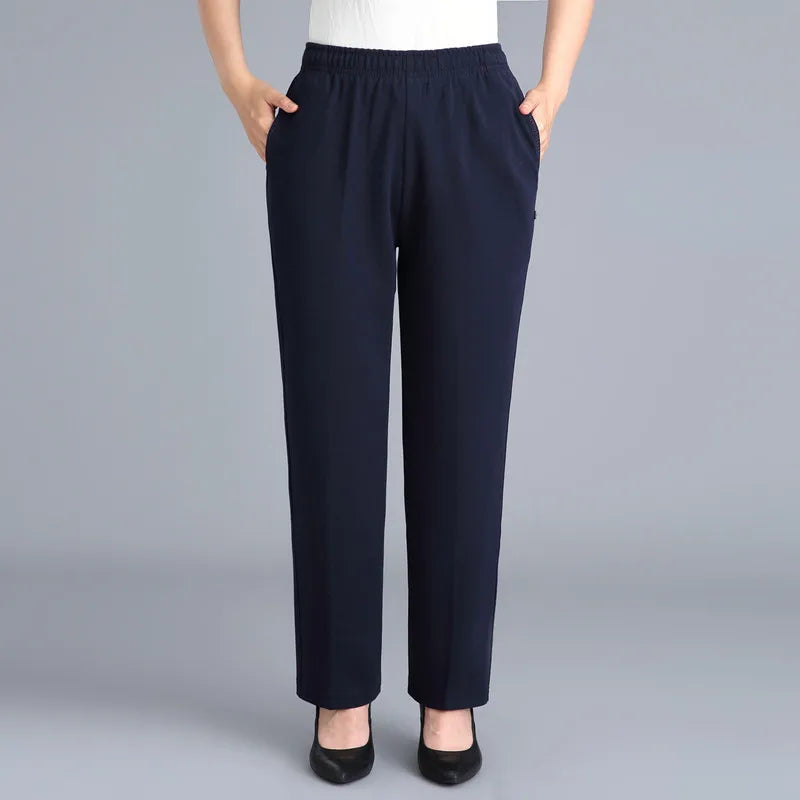 Damen Freizeithose mit Gummibund & Reißverschlusstaschen