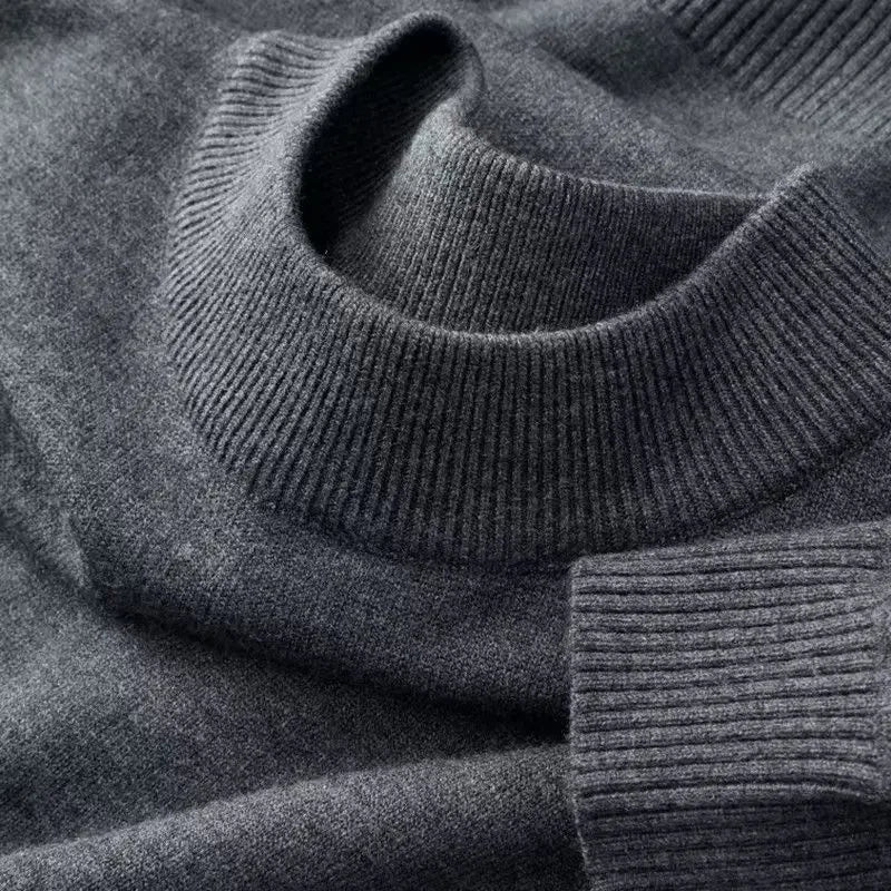 Unisex trui met lange mouwen, ronde hals, fijne brei en geribde boorden
