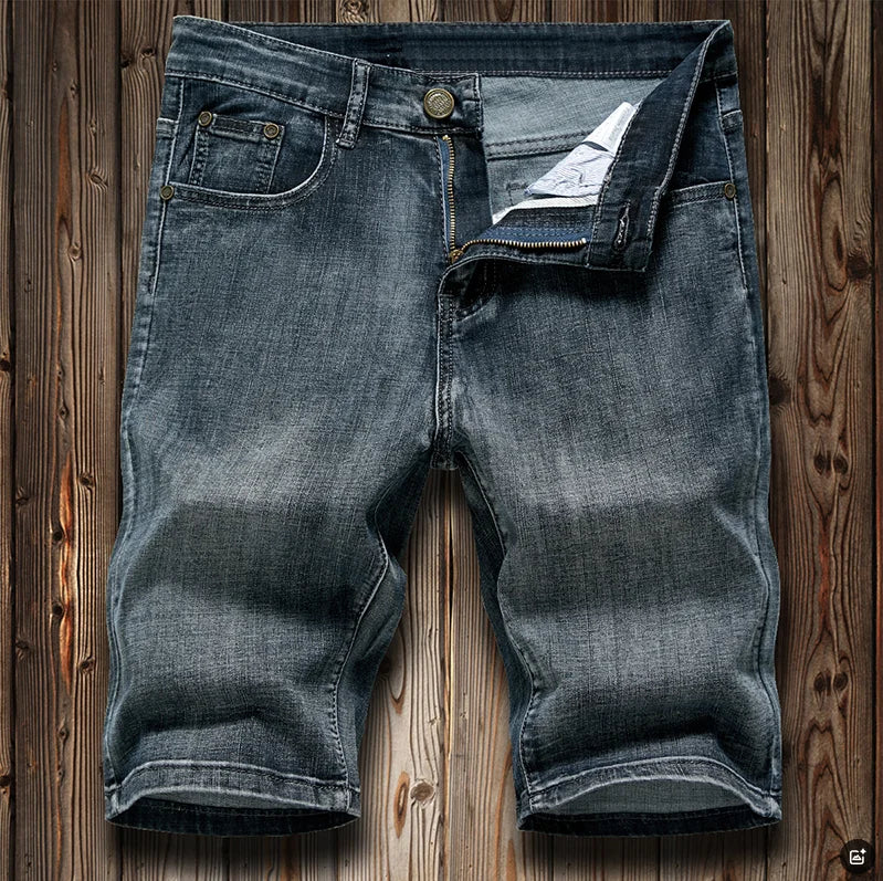 Jeansshorts voor heren in casual look met lichte wassing