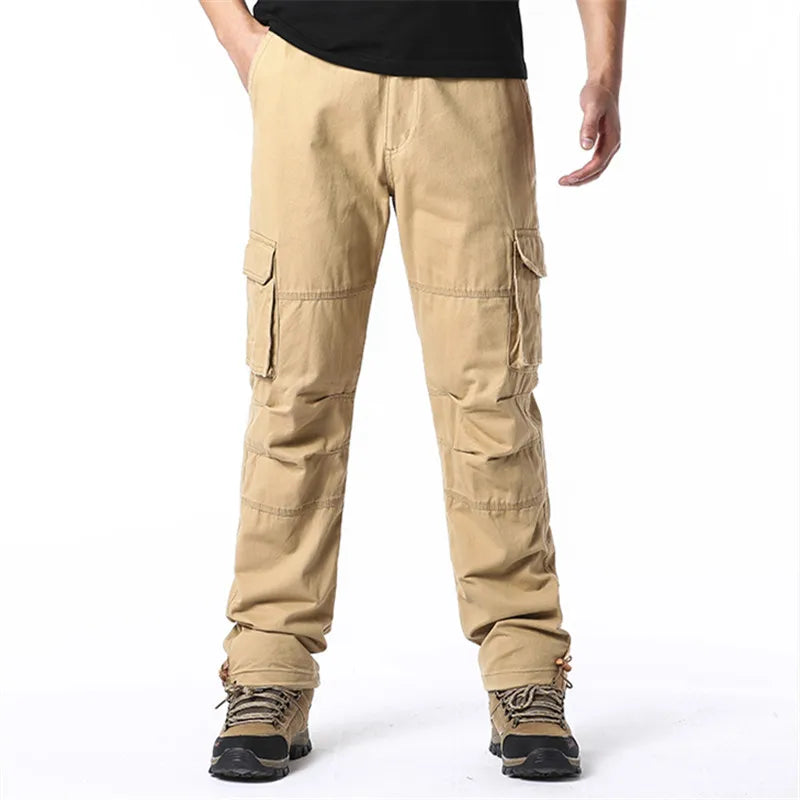 Heren cargobroek met zijzakken, regular fit vrijetijdsbroek