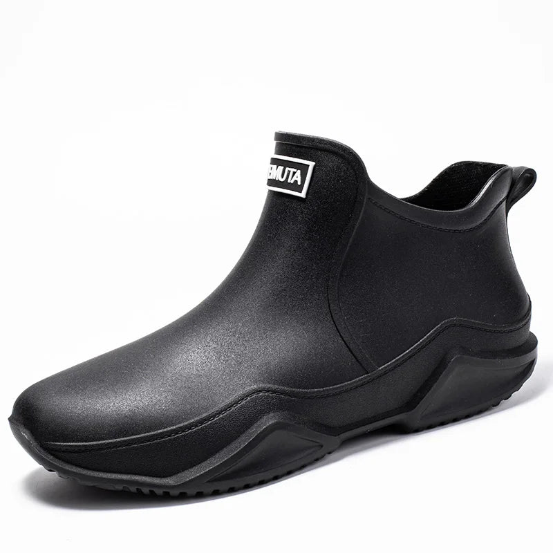 Unisex wasserdichte Gummistiefel Halbhoch Kurzstiefel Rutschfeste Arbeitsstiefel