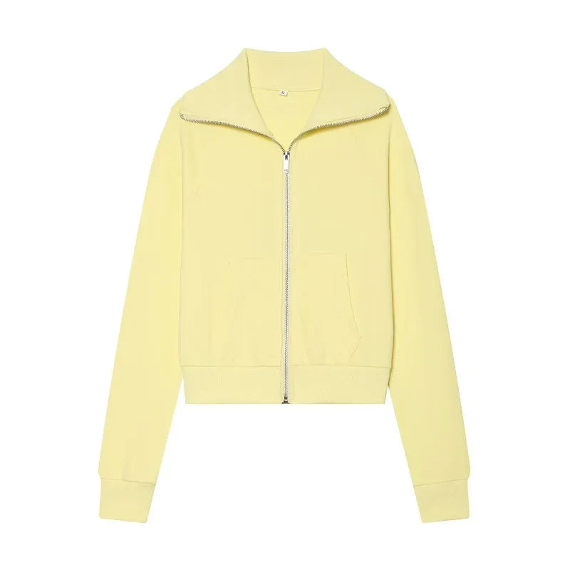 Damen Sportlicher Hoodie mit Reißverschluss & Flare Hose Set