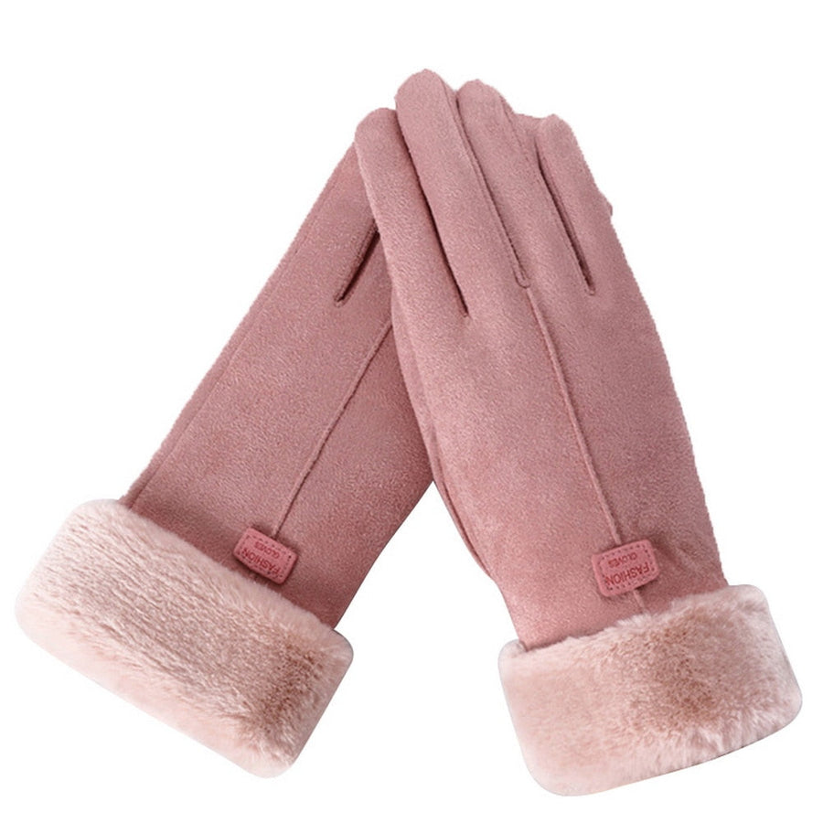 Unisex Winterhandschuhe mit Fleecefutter und Kunstfellbündchen
