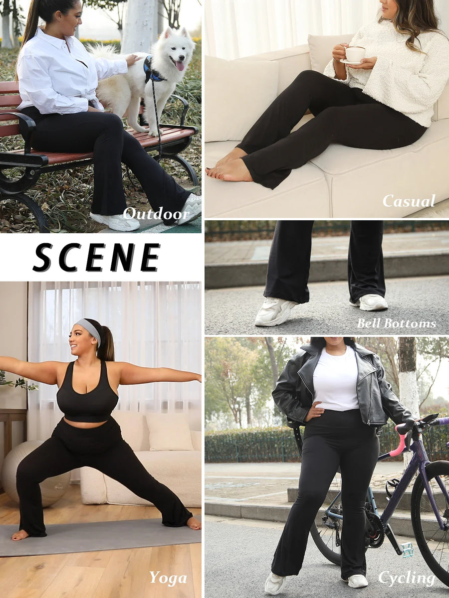 Flared yogalegging voor dames met hoge taille