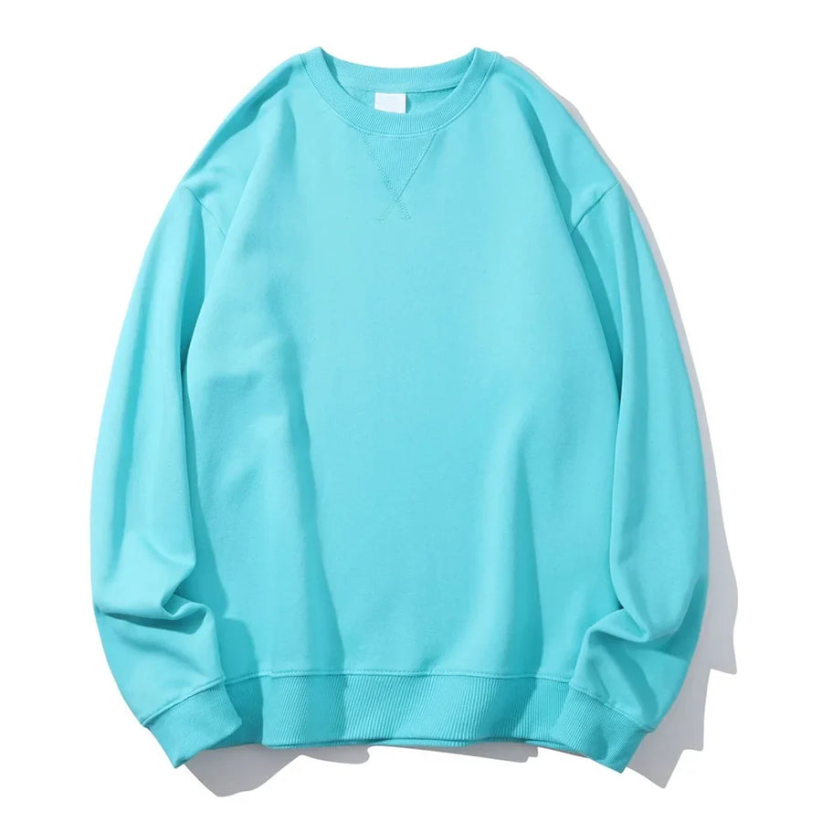 Unisex sweatshirt met ronde hals, lange mouwen, katoenmix, gemêleerd grijs