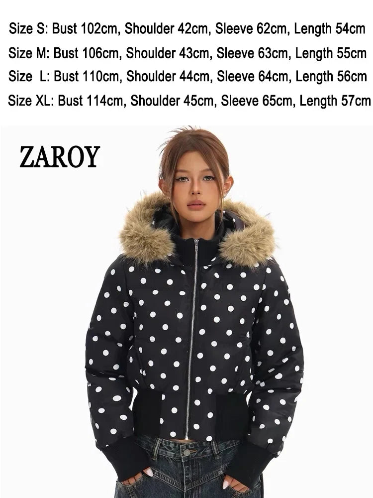 Damen Steppjacke mit Kapuze und Reißverschluss